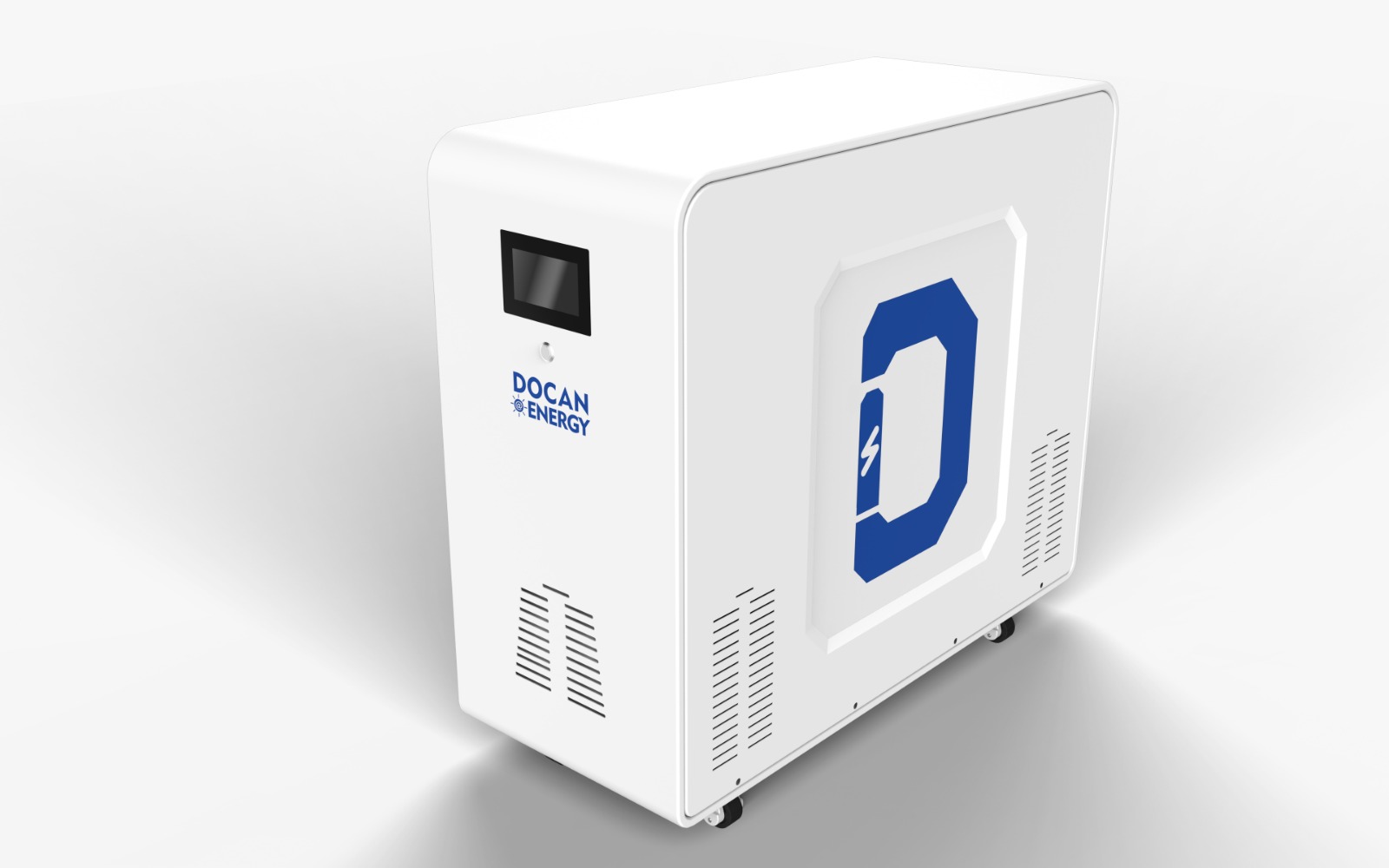 Docan MOON 48 kWh — perspectiefweergave links met touchscreen